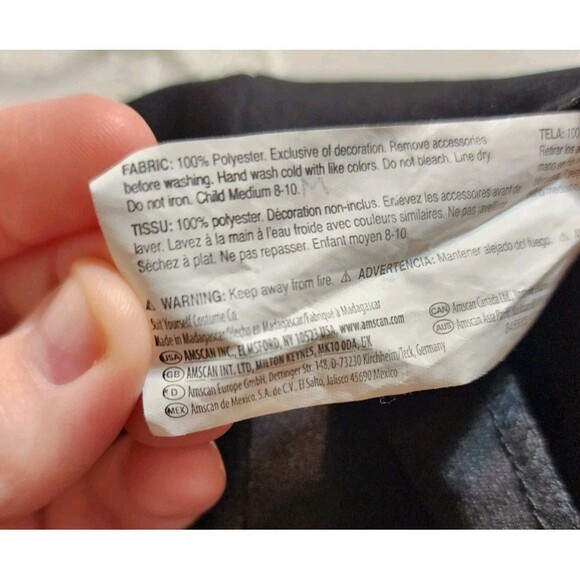 HALLOWEEN COSTUME KIDS 10-12 BLACK & RED NINJA ONE PIECE JUMPSUIT MARTIAL ARTS - Picture 8 of 11